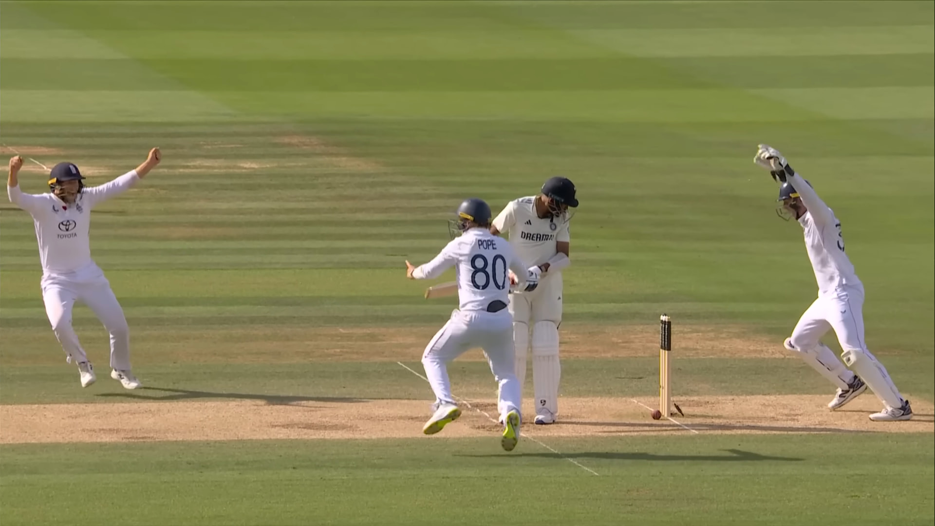 The Wicket of Siraj on Day 5 at Lord's